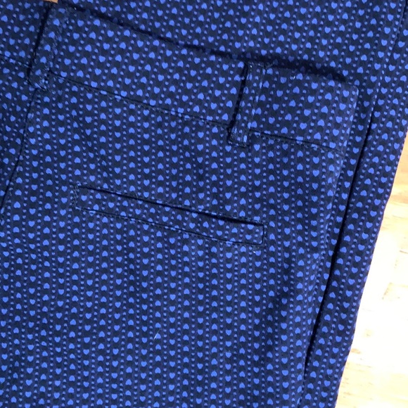 Betabrand black and blue heartline print classic bootcut yoga pants. - Picture 6 of 10